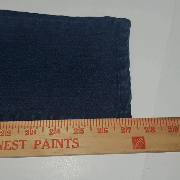 True Religion Halle Mid Rise Super Skinny Blue Jeans Red Stiching Size 12 NWT🔥 - Picture 16 of 16